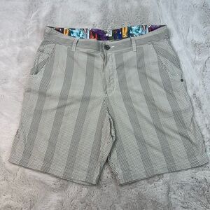 Lululemon Chino Shorts Mens Size 38 Checkered Beige Brown Vintage 9" Inseam